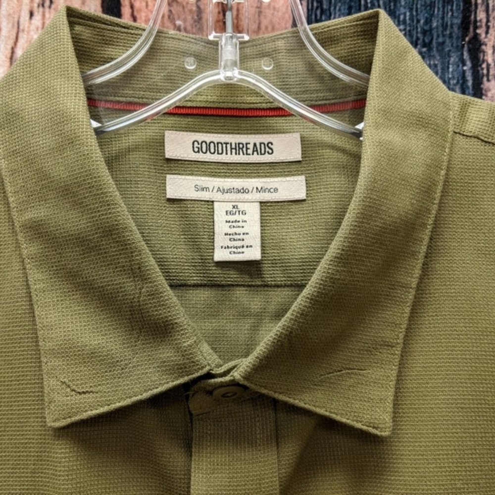 Goodthreads Ripstop Dobby Olive Green - Picture 3 of 4